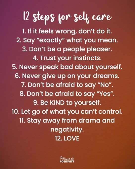 RachelDavid2005's tweet photo. 12 self-care tips for self-growth https://t.co/c50LAJMGzr