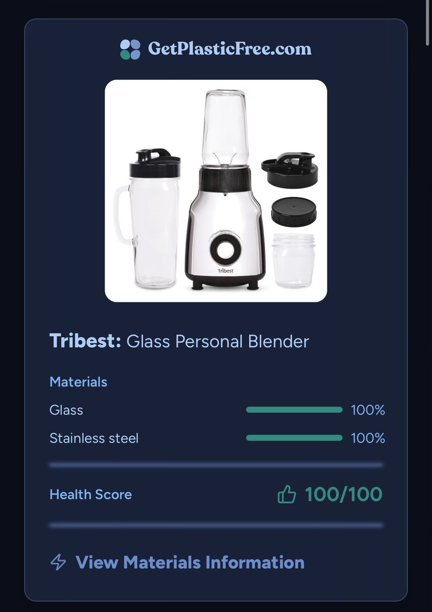 solid plastic free personal blender