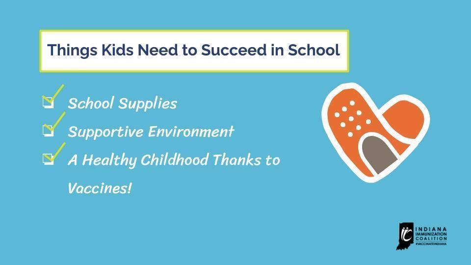 📚🎒 There’s no school supply more important than good health. Give your child all the things they need to succeed, including a school year free from preventable disease.
#VaccinateIndiana
