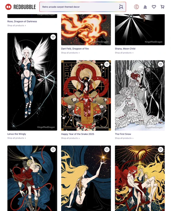 I've added a lot of new designs to rédbũbble, including all of my recent #LegendOfDragoon art. They're having a 25% off sale now. 
#ELDENRING 

https://t.co/8sMYI0OleS 