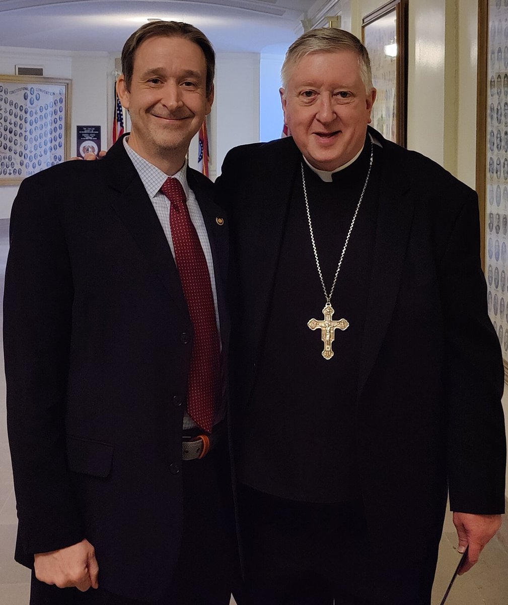 Great seeing and talking with the Archbishop of the St. Louis Archdiocese today in the MO Capitol. We discussed ways to help those that can't afford to heat their homes and the long-term outcomes of 'All Things New.'