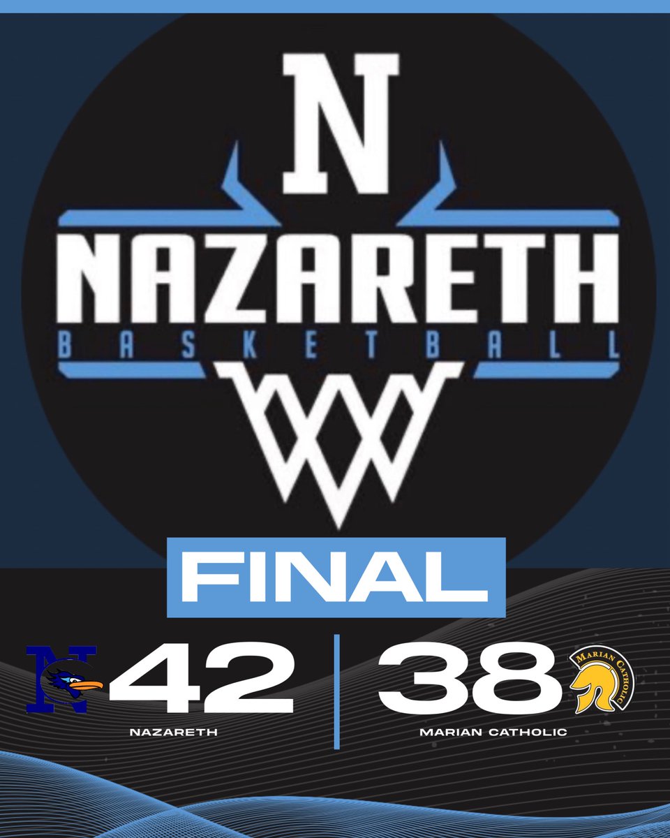 Nazareth GBB (@nazarethgbb) on Twitter photo 🚨Nazareth 42 - Marian Catholic 38🚨
🏀Sakalas - 21pts
🏀Towne - 11pts
Naz moves to 20-2 (5-1 ESCC)
<a href="/pgh_lisa/">PrepGirlsHoopsLisa</a> <a href="/jwelge96/">Joshua Welge</a> <a href="/K_Williamsmedia/">Kyle W</a> <a href="/mikeclarkpreps/">MikeClarkPreps</a> 🚨Nazareth 42 - Marian Catholic 38🚨
🏀Sakalas - 21pts
🏀Towne - 11pts
Naz moves to 20-2 (5-1 ESCC)
<a href="/pgh_lisa/">PrepGirlsHoopsLisa</a> <a href="/jwelge96/">Joshua Welge</a> <a href="/K_Williamsmedia/">Kyle W</a> <a href="/mikeclarkpreps/">MikeClarkPreps</a>