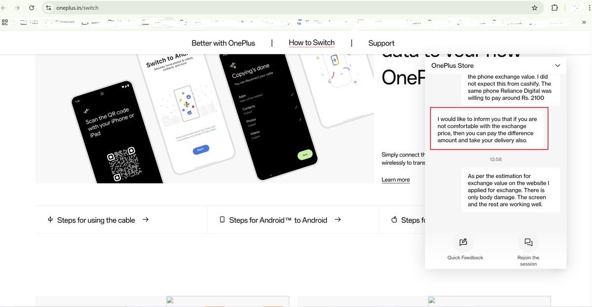 Keerthivikas's tweet photo. @OnePlus_IN @OnePlus_Support @jagograhakjago @GoI_MeitY  I think @OnePlus_Support on the website do have training enough to convey things clear and good way. All I can say is they are good at humiliating customers. I will look at other phone brands next time I buy. https://t.co/aheZ5oR1MI