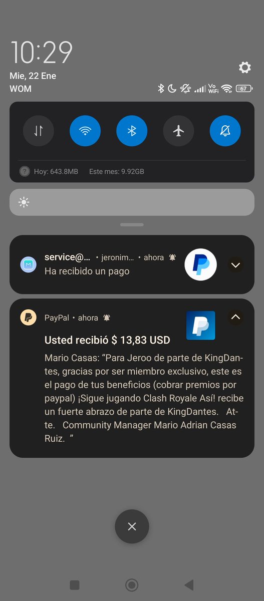 Recibido el pago por el torneo hecho por @KingDantes_CR, tiene muchos pagos por hacer entonces solo hay que ser pacientes para recibir el premio y cumplir todos los requisitos que él pide en los torneos ✌️