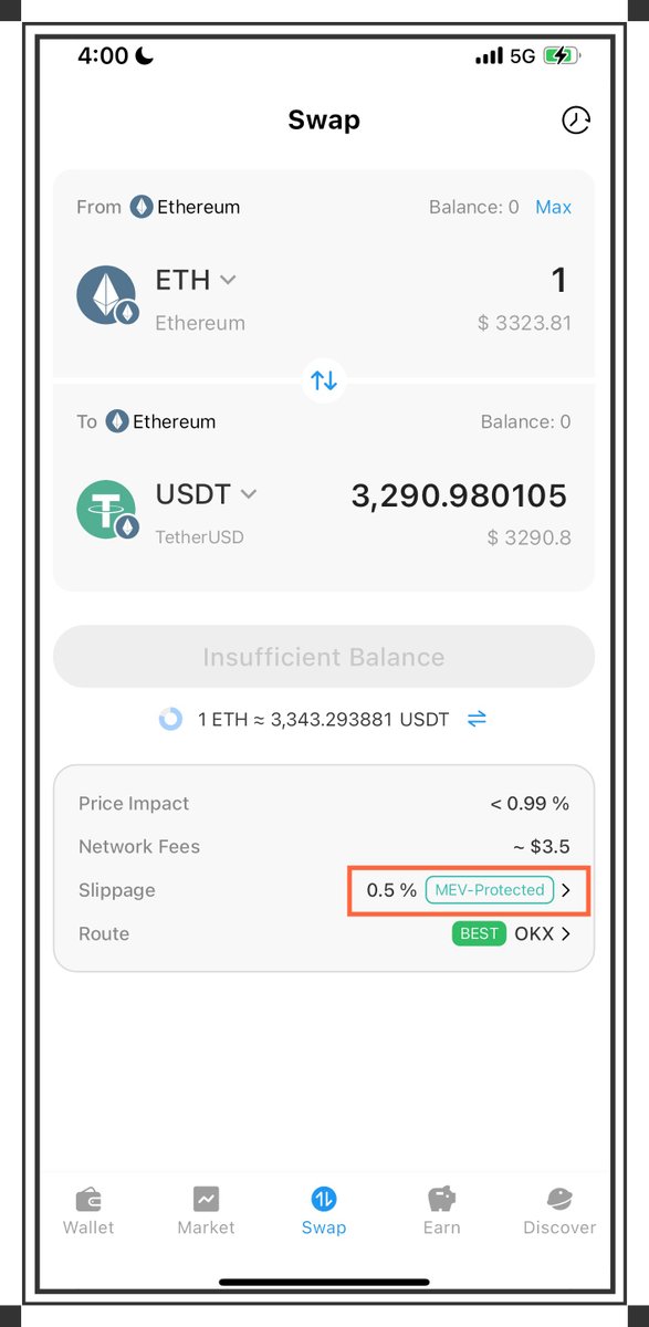 FxWallet's tweet photo. FxWallet V2.17.15 key feature 2⃣:
🎉 Now you can enhance transaction security with the new MEV mode in our Swap feature. 🚀
✨ Update your app to explore the upgrade!
#FxWallet #CryptoSecurity #MEVMode https://t.co/KTwTZw0S6t