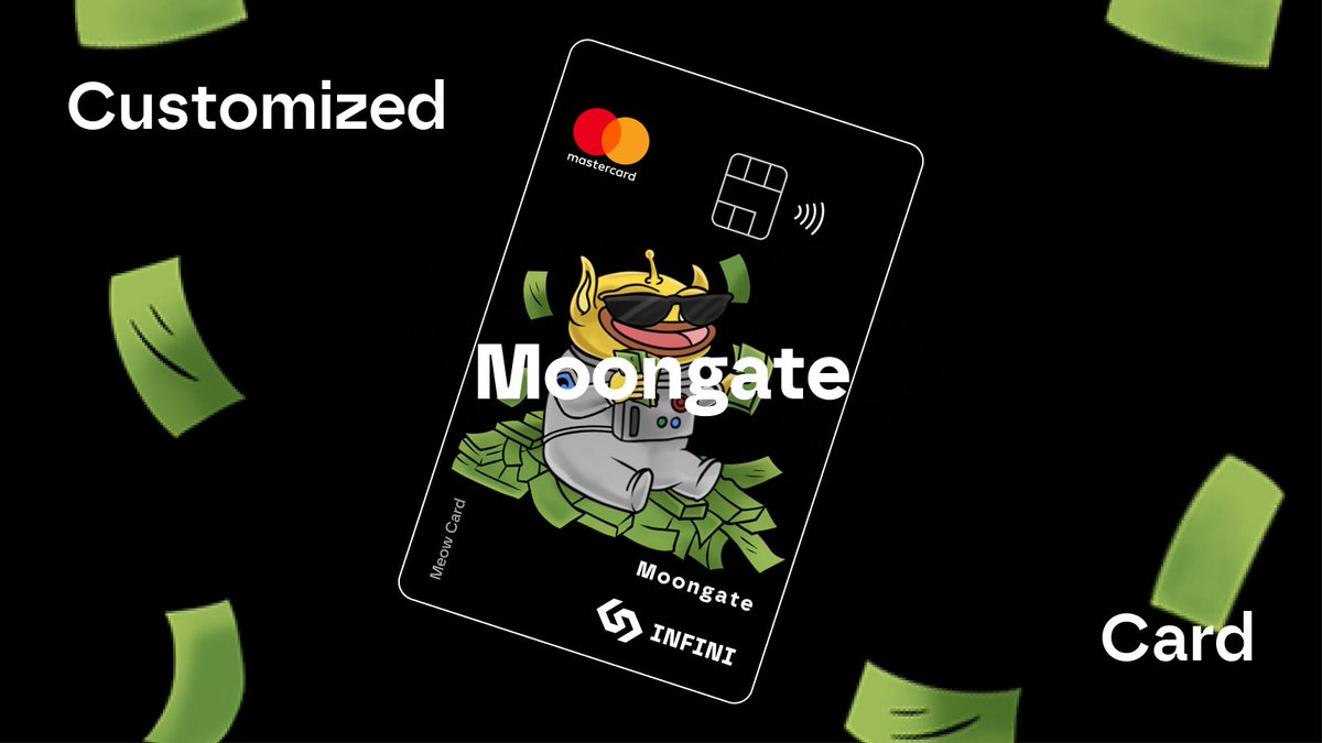 💸 Exciting News 💸

We’ve teamed up with <a href="/0xinfini/">Infini</a> to bring you an exclusive Moongate-designed prepaid card!

💳 Pay for anything with crypto - Link your INFINI x MOONGATE Card to PayPal, Venmo, or Alipay for daily bills, or use it on Grab, Shopee, Amazon, Netflix, Uber, etc