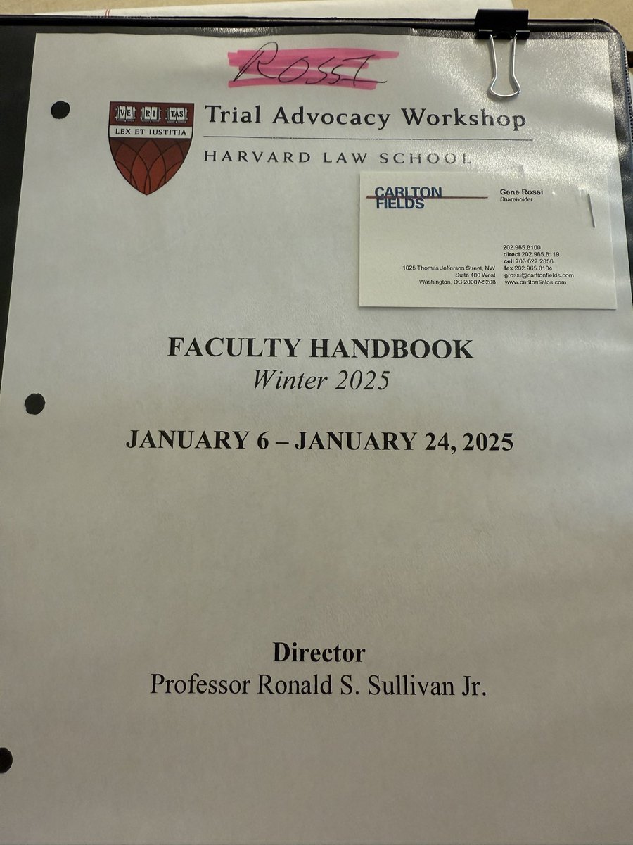 rossi4va's tweet photo. Beginning in 2010, I have had the privilege and joy to be an adjunct instructor in likely the most popular course at @Harvard_Law: the Trial Advocacy Workshop under the leadership of dear friend @ProfRonSullivan.  This year’s Team 6 (adjuncts—plus “Damon” the dog) rocked. https://t.co/ukVOXtkKRu