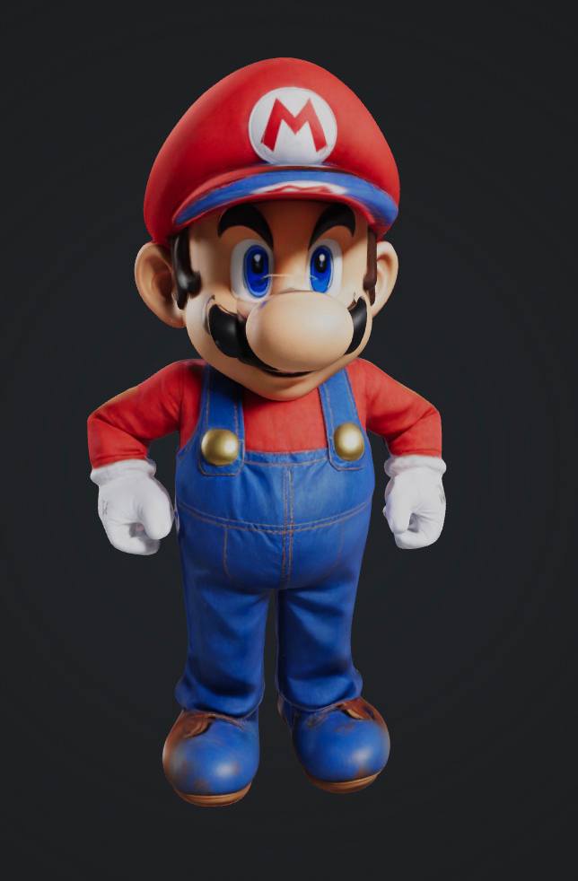 Check out this 3D Model of Mario generated on Pulse3D.AI! 

From the iconic red cap to the stitching on his overalls, we've captured every detail of this beloved plumber! 🍄 Ready to jump into new adventures in the 3D world! 🚀

Join Us:
t.me/Pulse3DAI