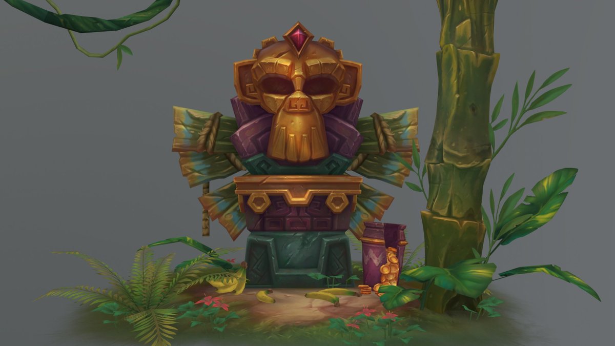 ItsAlexCreamer's tweet image. Golden Monkey Relic 🐒
New 3D diorama =)
Really dig jungle stuff so I had a fun time makin this scene!
Full project on my artstation:
artstation.com/artwork/5W55Zg