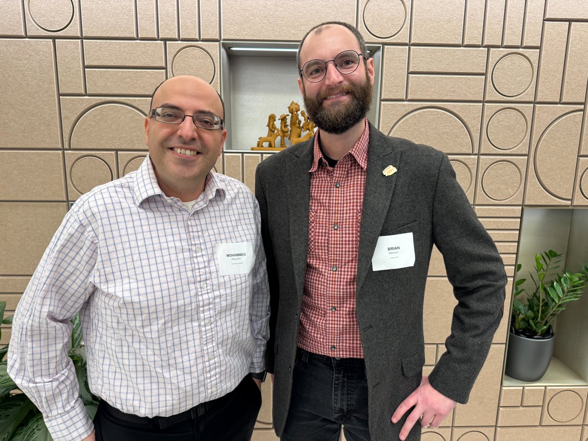 openfold (@open_fold) on Twitter photo Our academic partner, <a href="/MoAlQuraishi/">Mohammed AlQuraishi</a>, and #OpenFold executive committee member, @BrianWeitzner, got to meet up while discussing the ethics of #BioAI at the Responsible AI x Biodesign workshop. responsiblebiodesign.ai Our academic partner, <a href="/MoAlQuraishi/">Mohammed AlQuraishi</a>, and #OpenFold executive committee member, @BrianWeitzner, got to meet up while discussing the ethics of #BioAI at the Responsible AI x Biodesign workshop. responsiblebiodesign.ai
