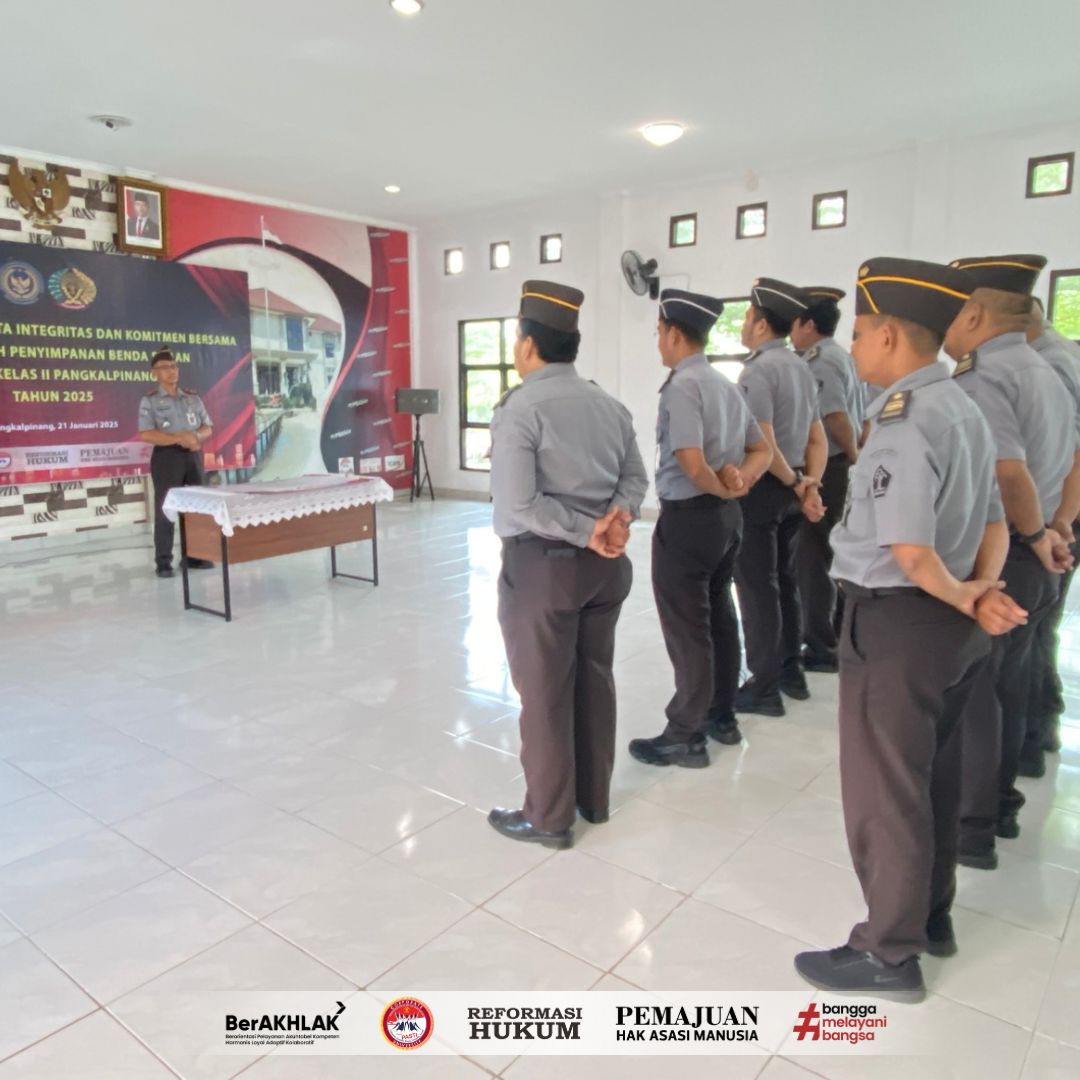 Berkomitmen Dalam Menjalankan Tugas, Rupbasan Pangkalpinang Gelar Penandatanganan Pakta Integritas

Baca selengkapnya di: …pbasanpangkalpinang.kemenkumham.go.id

#rupbasanbabel
#rupbasanpangkalpinang
#kemenimipas
#ditjenpaskepbabel