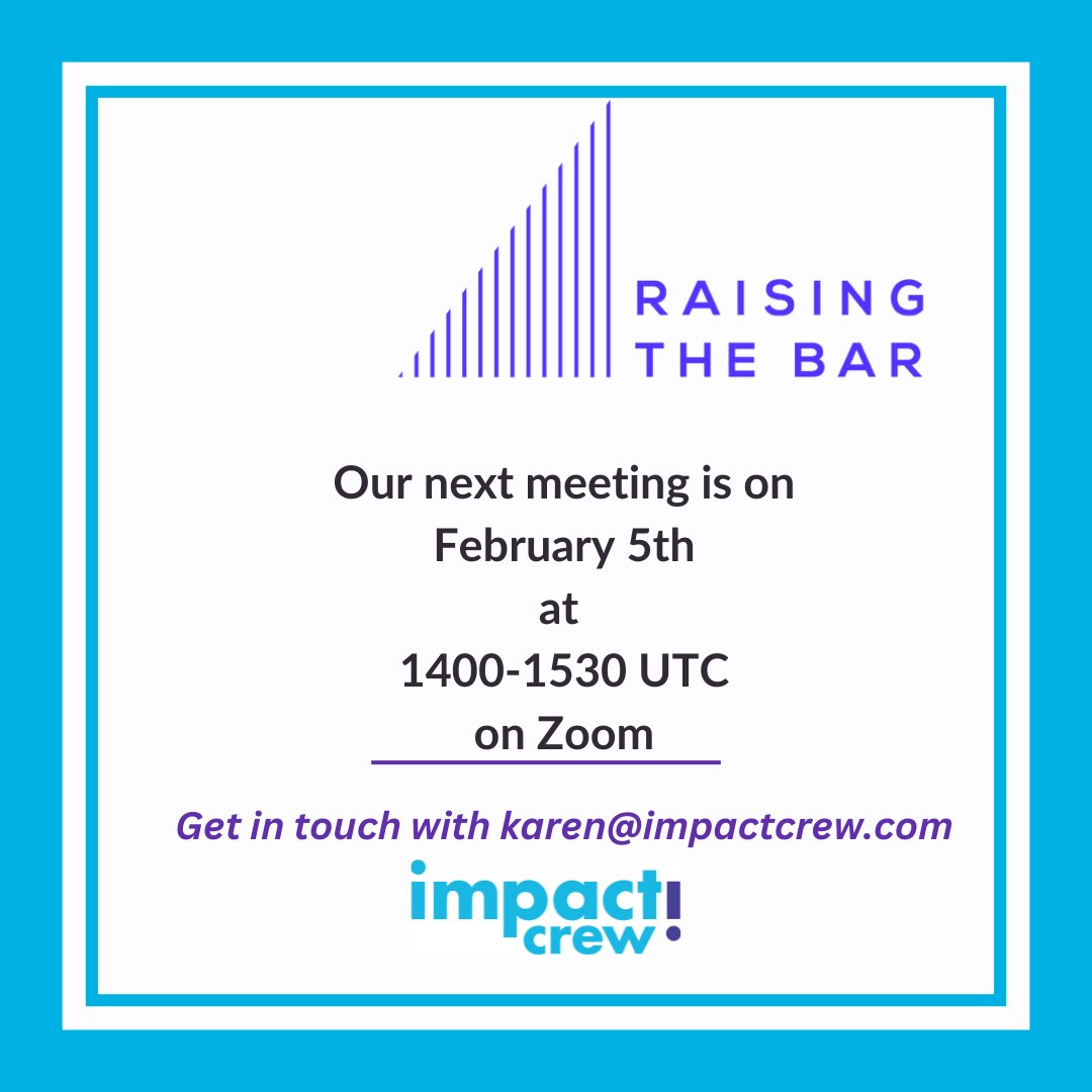 📷Announcing our next Raising the Bar Meeting on February 5th. It's the think-tank for the Superyacht Alliance, made up of a group of well-respected Superyacht industry professionals.
📷When?  1400-1530 UTC
📷Where? on Zoom
To join us, please contact  karen@impactcrew.com