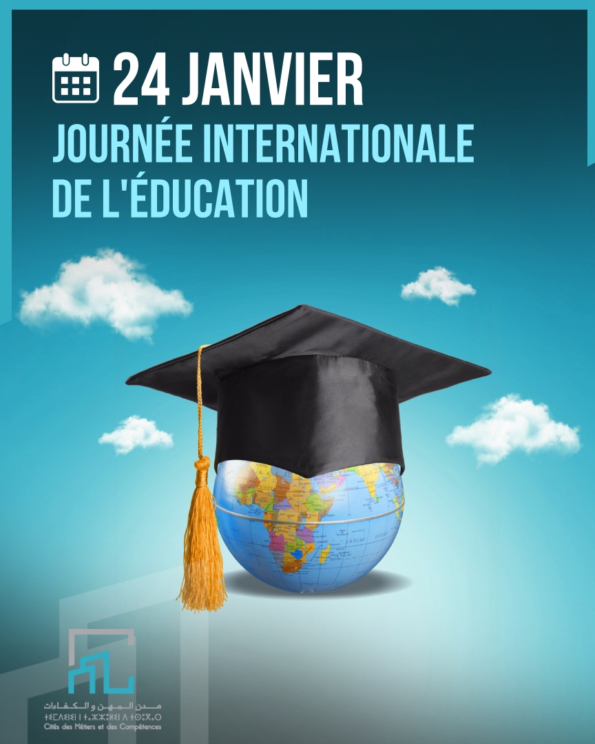 CMC_Officiel's tweet photo. Aujourd’hui, nous célébrons la Journée Internationale de l'Éducation, un moment crucial pour rappeler à quel point l'éducation est un pilier essentiel pour l'avenir des jeunes et de notre société. #CMC #OFPPT #formation_professionnelle #éducation https://t.co/6gYpx114ia