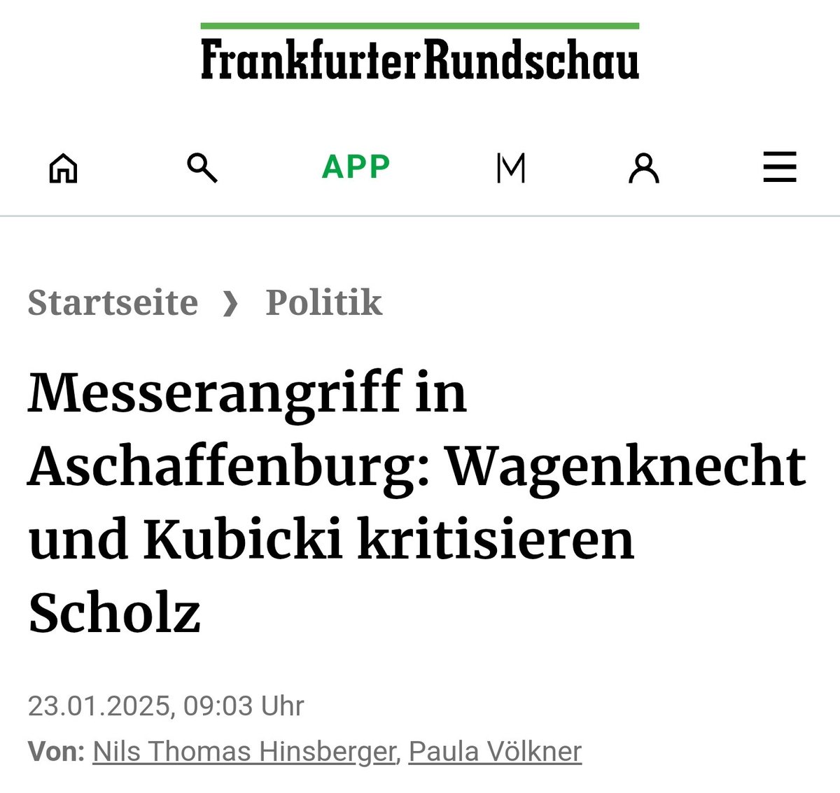 Es ist jedes Mal das gleiche. Es wird jemand kritisiert, aber konsequenzen. Zieht keiner Alles, nur irgendwelche Phrasen um etwas zu sagen.
 Herr Söder müsste sofort zurücktreten. Es ist in Bayern passiert, der ist dafür verantwortlich. ! <a href="/Markus_Soeder/">Markus Söder</a> #Aschaffeburg #trauer