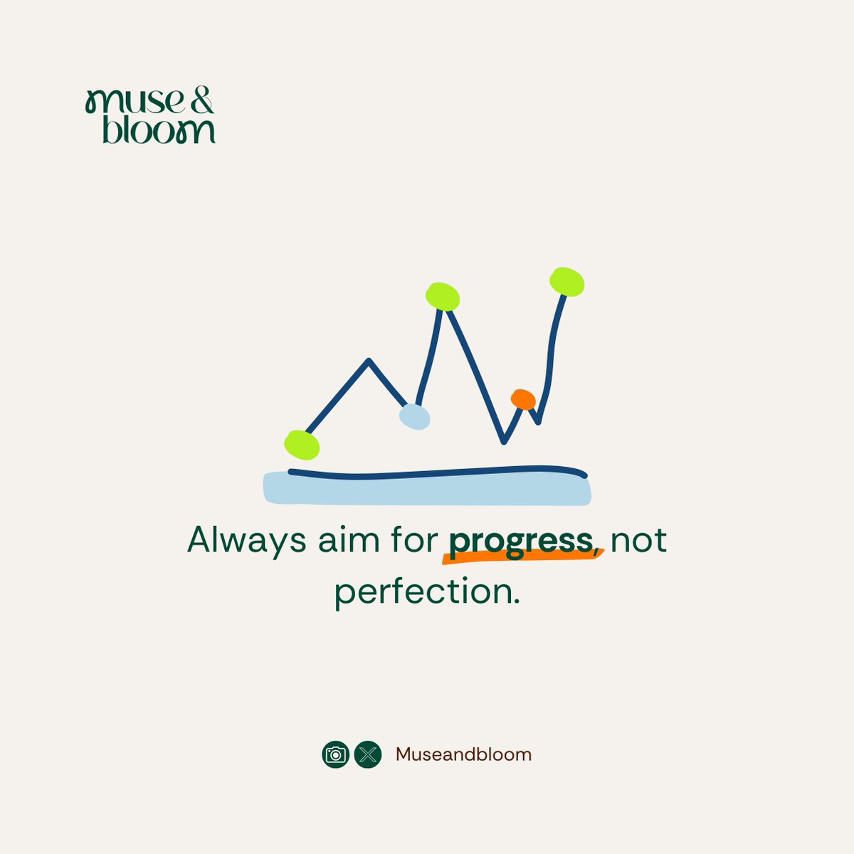 Museandbloom's tweet photo. Always aim for progress, not perfection. https://t.co/wEQ7iv5Vw4