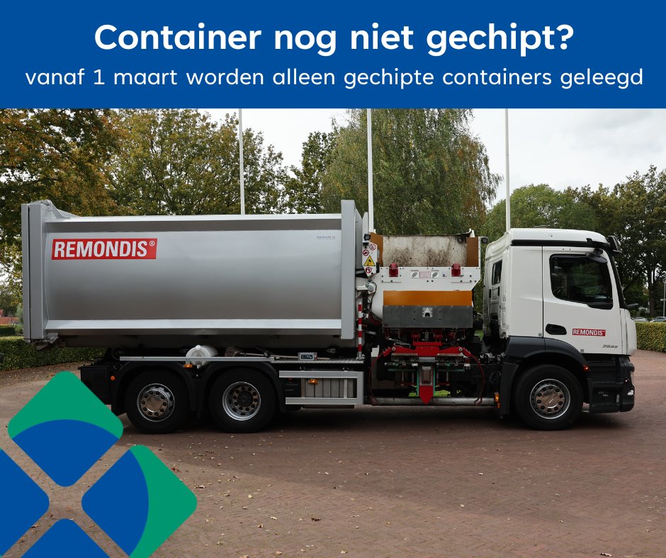 Onlangs zijn alle containers in onze gemeente voorzien van een chip. Vanaf 1 maart worden alleen containers met een geregistreerde chip geleegd. Heb je nog een container thuis die nog niet gechipt is? Via deze link kun je een melding aanmaken: bit.ly/3PNFS3o