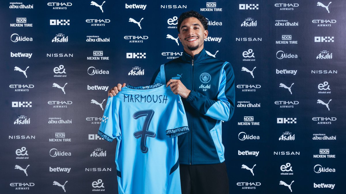 🚨𝐉𝐔𝐒𝐓 𝐈𝐍: Omar Marmoush officially announced as new Manchester City No. 7. #ManCity <a href="/PurplePanel/">Purple Panel</a>