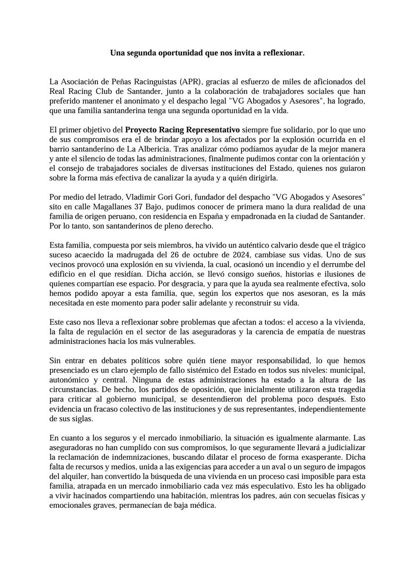 APR_Racing's tweet photo. Primer logro del Proyecto "Racing Representativo", una segunda oportunidad que nos debe hacer reflexionar https://t.co/mhP1d4BFx2