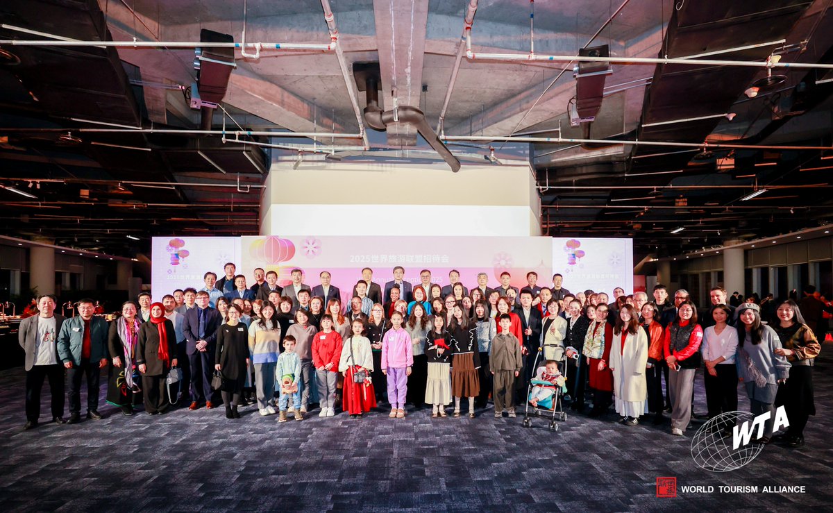 wtasocials's tweet photo. 【WTA News】

Recently, the 2025 World Tourism Alliance (WTA) Annual Reception was held at the Beijing Genesis. The event brought together over 200 participants, including diplomatic envoys and tourism office representatives from nearly 30 countries, officials from relevant government departments, WTA members, media representatives, and tourism industry stakeholders. Mr. ZHANG Xu, Chair of the WTA, delivered a welcoming address.

In his speech, Mr. ZHANG Xu reflected on the WTA's achievements in 2024 and shared an outlook for the coming year. In the new year, the WTA will continue to enhance brand building, organize the "Dialogue" series and "Member Day" activities both domestically and internationally, and provide high-level exchange platforms for the global tourism industry while delivering better services to members. Furthermore, the WTA will broaden the scope and depth of industry research, publishing reports with more authority, foresight, and practical value. The WTA will also maintain its focus on rural revitalization through tourism and exploring ways to promote common prosperity, contributing to a more sustainable and inclusive tourism industry.

#WTAAnnualReception2025 #WTANews
