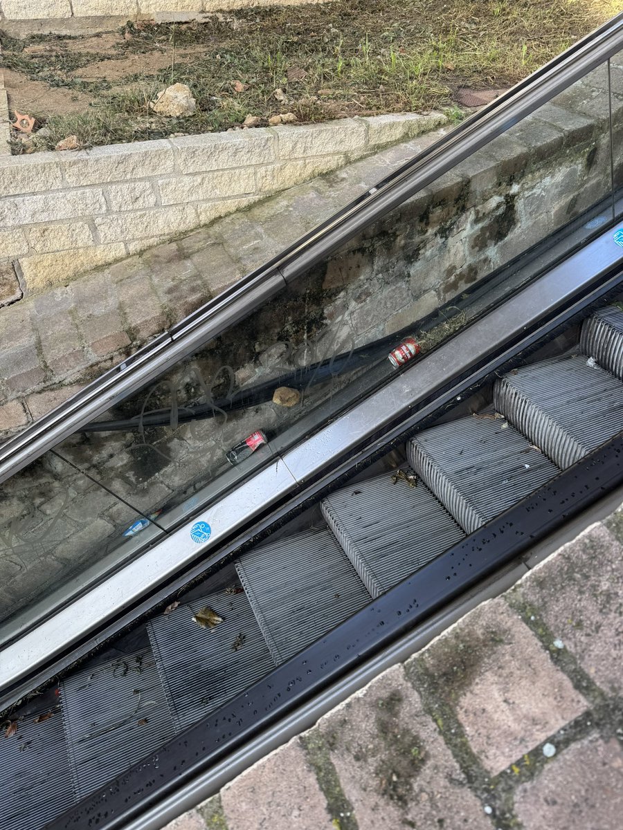 Un mes y seguimos igual… 

Latas, morrillos y mucha mierda. Por supuesto la escalera sigue sin funcionar.