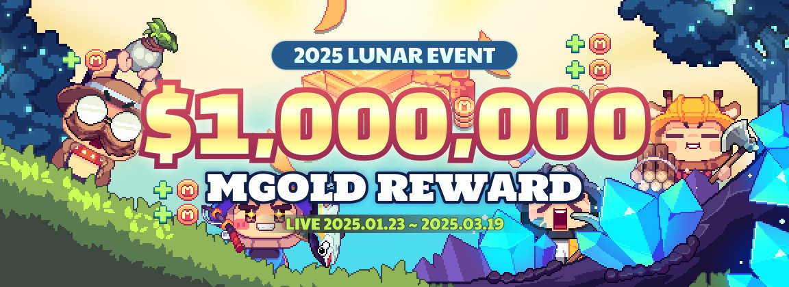 PixelHeroesMMO's tweet photo. 🌙The 2025 Lunar Event has officially begun!
Dive into the adventure and claim your share of $1,000,000 worth of MGOLD rewards!

⭐️Enjoy diverse life content and take on exciting challenges by defeating Bosses and Elite Monsters during this special event!  

Go to DApp:  https://t.co/n6vJpcybOo

Event Period: 2025.01.23 – 2025.03.19  

Don’t miss out on the chance to earn incredible rewards and celebrate the Lunar New Year with us!🎉