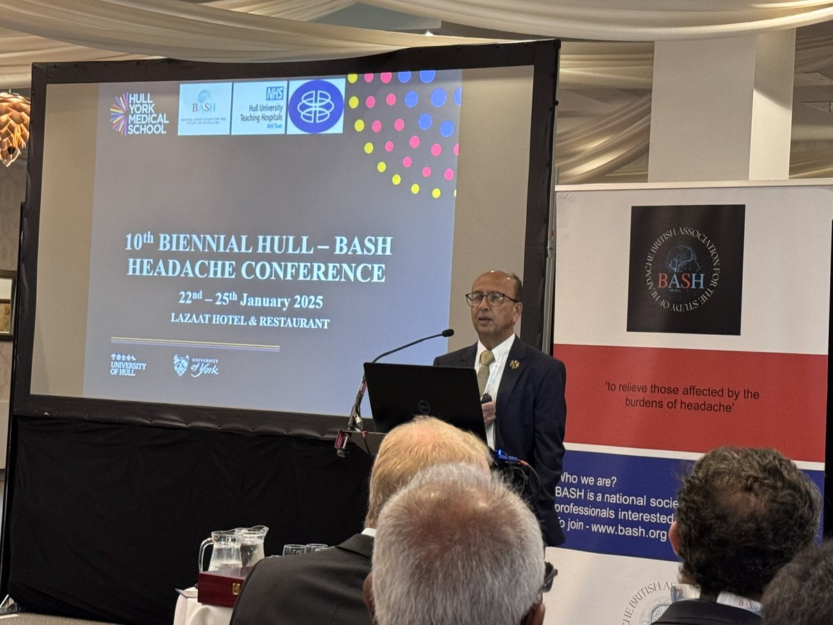 👏 Professor Fayyaz Ahmed opens the 10th Biennial Headache Conference in Hull 👏 We are looking forward to a fantastic line up of speakers from across the world including current IHS president, <a href="/ramiburstein/">Dr. Rami Burstein</a> for the second Vicki Quareshi Memorial Lecture