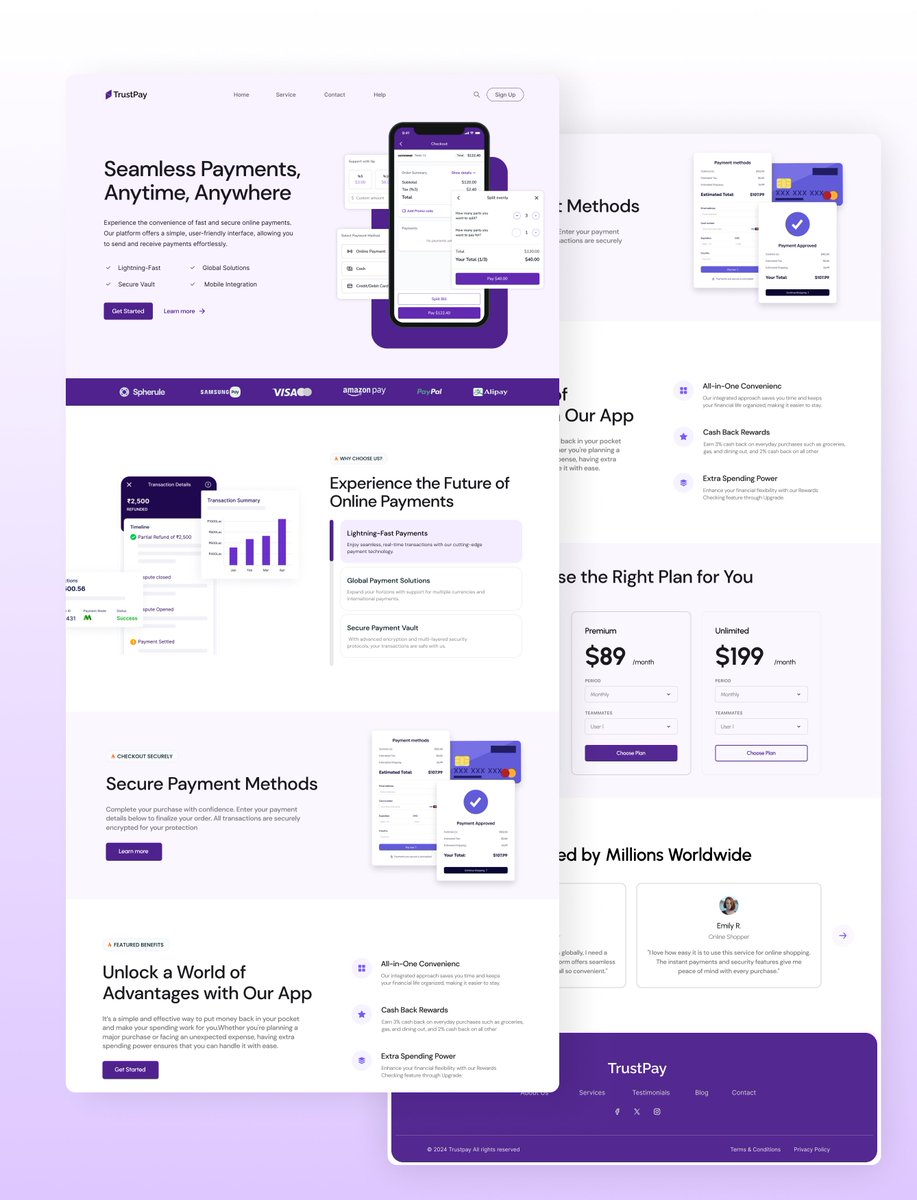 uix_Charles's tweet image. Landing page design exploration for an online payment platform. 💳✨

How does it look? 

#Fintech #UIUXDesign