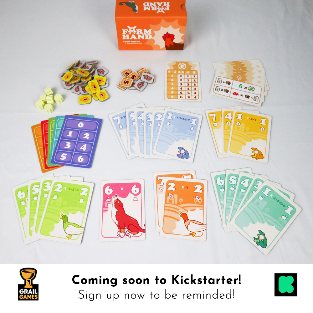 #FarmHand is a new game that's got everyone sqwarking! And it's part of our NEW Pocket Line that launches on #Kickstarter on Jan28! Sign up to be reminded here: kickstarter.com/projects/grail…

#boardgames #cardgames #jeudesociete