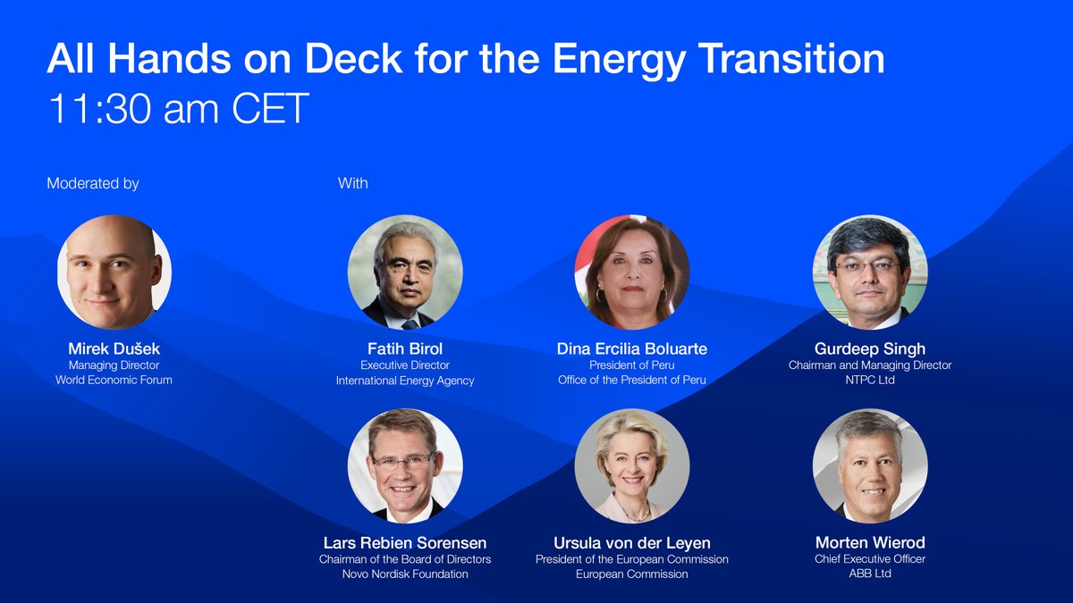 WEF Energy (@wefenergy) on Twitter photo Coming up! With 2030 fast approaching, how can we triple renewables & double energy efficiency in time? Join our expert panel in 1 hour to explore solutions to accelerate progress!
Watch here: shorturl.at/gVSGo
For more sessions: wef.ch/wef25 <a href="/wef/">World Economic Forum</a> #WEF25 Coming up! With 2030 fast approaching, how can we triple renewables & double energy efficiency in time? Join our expert panel in 1 hour to explore solutions to accelerate progress!
Watch here: shorturl.at/gVSGo
For more sessions: wef.ch/wef25 <a href="/wef/">World Economic Forum</a> #WEF25