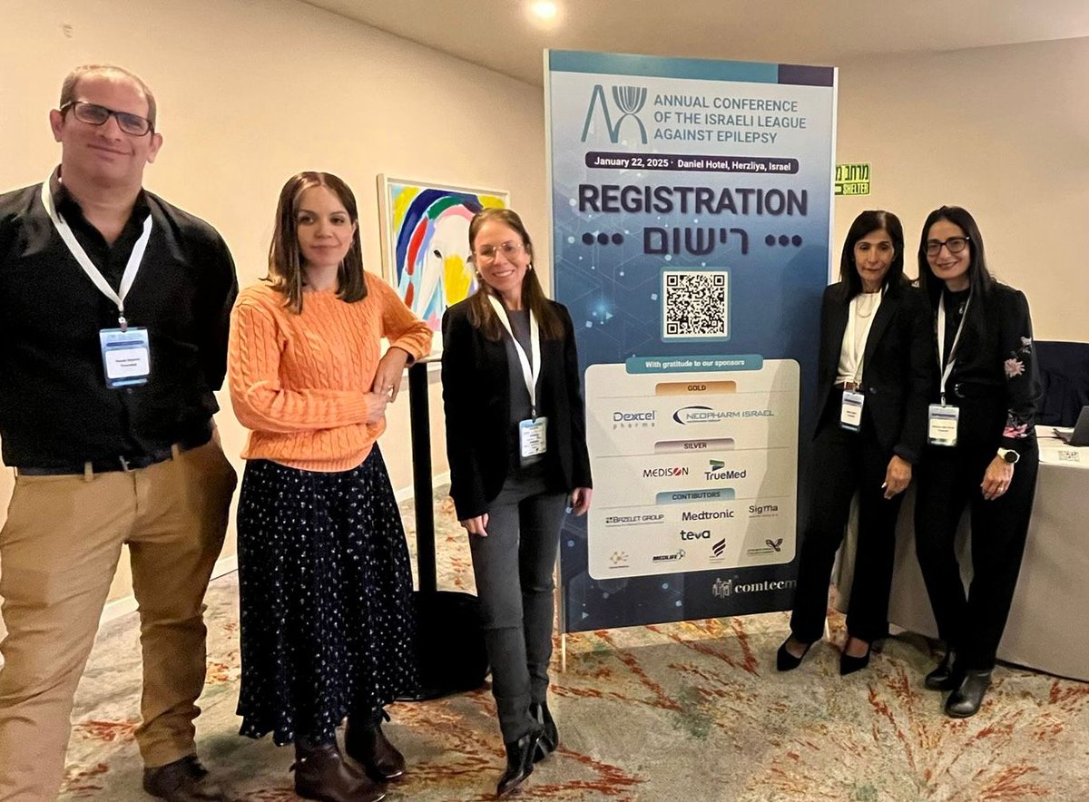 TrueMedtx's tweet image. Yesterday, we had the honor of attending the Annual Conference of the Israeli League Against Epilepsy, focusing on drug-resistant epilepsy and innovation in treatments. A truly inspiring event with leading experts! 🌟 #EpilepsyAwareness #LifeatTrueMed