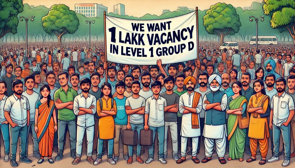 motivationmanc's tweet photo. #RailwayLevel1_1Lakh_PostDo
हमें हक मांगना नहीं अब छीनना होगा 💯💪

रेलवे ने टेक्निकल पदों पर ITI की अनिवार्यता कर रखी थी जिस से अभ्यर्थि अपनी ITI  की डिग्री लेकर बैठे हैं।
#RailwayLevel1_1Lakh_PostDo
#Iti_Qualification_In_GroupD #viralvideo 
#RailwayLevel1_1Lakh_VacancyDo https://t.co/YWtdEKTXK2