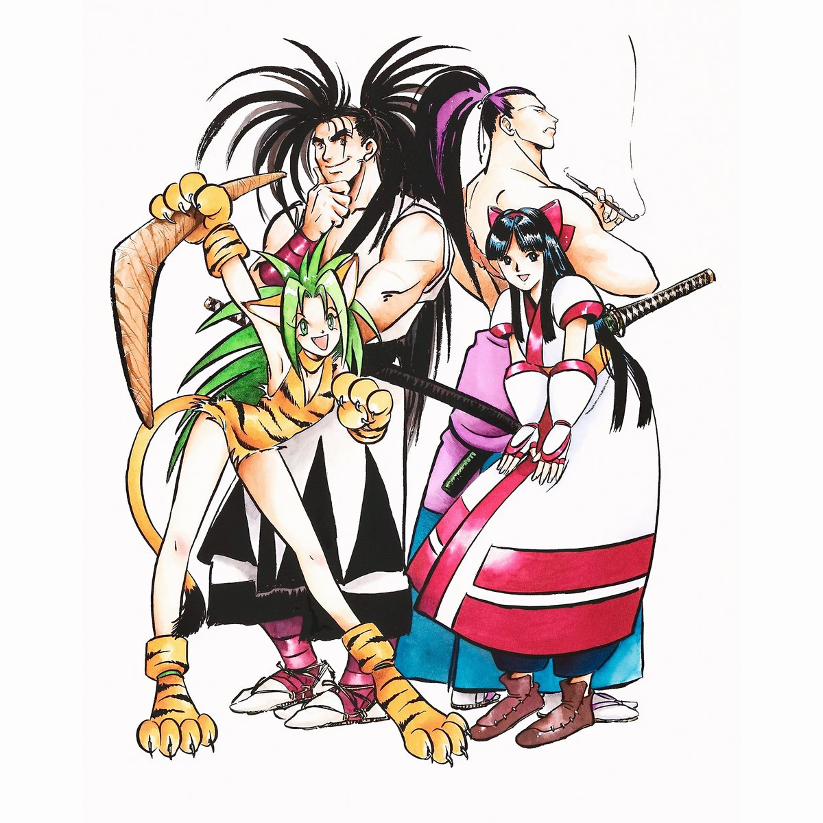 The artwork of #SamuraiShodown: Kenkaku Shinan Pack by Eiji Shiroi
