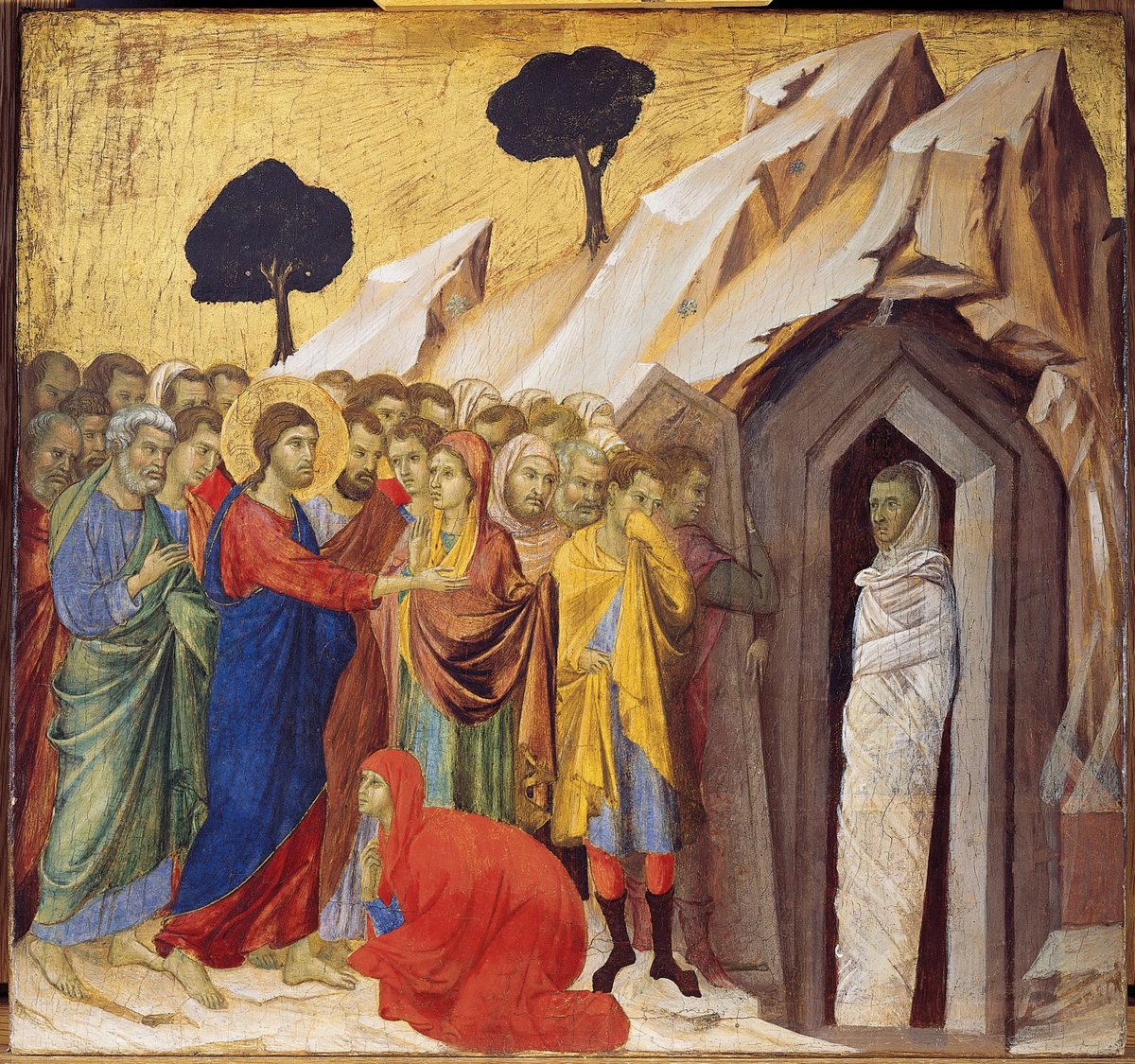 ColeccionMMoret's tweet photo. Un pionero de la pintura, #Duccio, junto a un pionero del grabado, #LucasVanLeyden

▪️Duccio di Buoninsegna. La Resurrección de Lázaro. Temple y oro sobre tabla, h. 1310-1311. @KimbellArt 
▪️Lucas van Leyden. La resurrección de Lázaro. Buril, h. 1507. Colección Mariano Moret. https://t.co/UmCgluFVYO