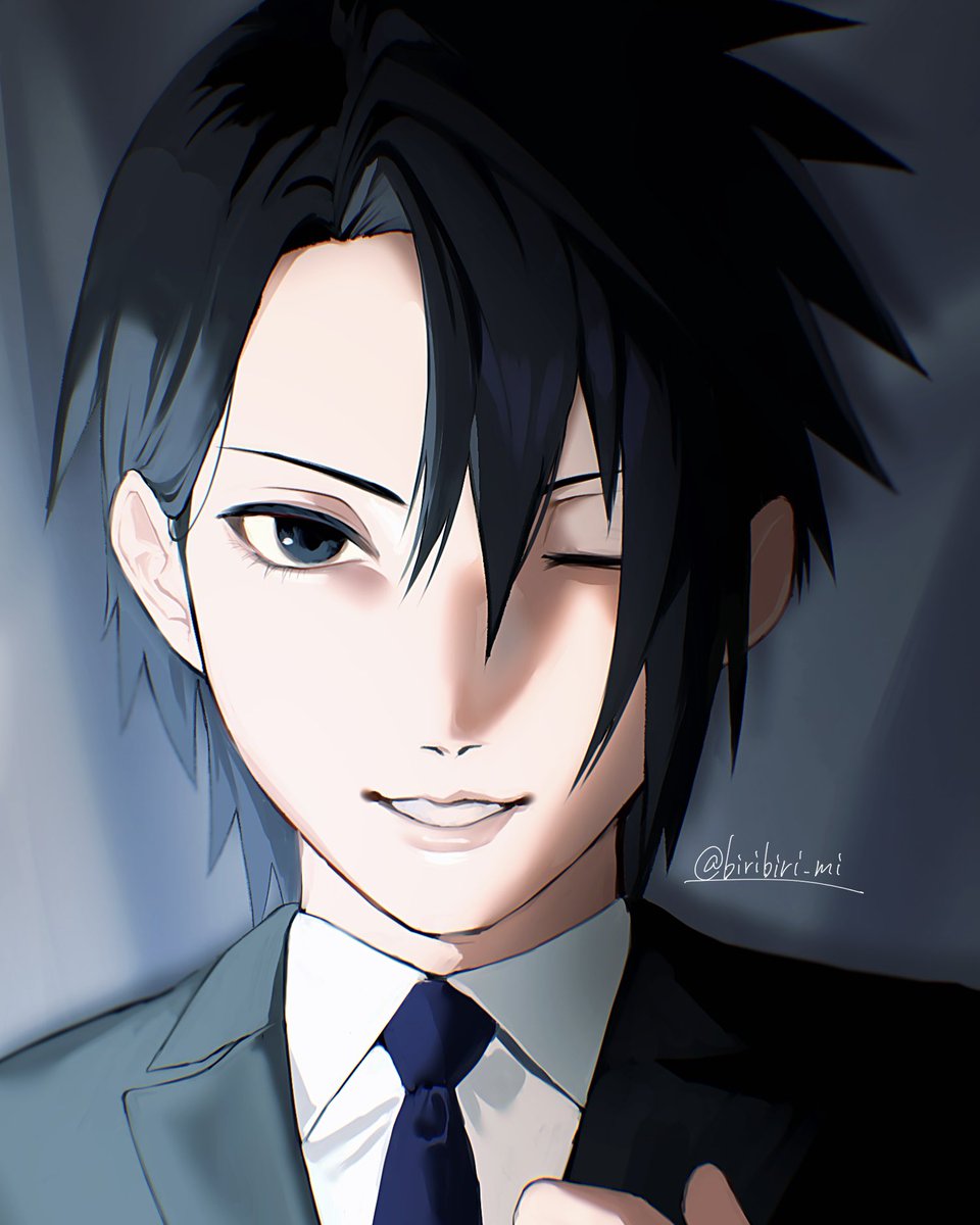 biribiri_mi's tweet image. スーツなナルトとサスケ