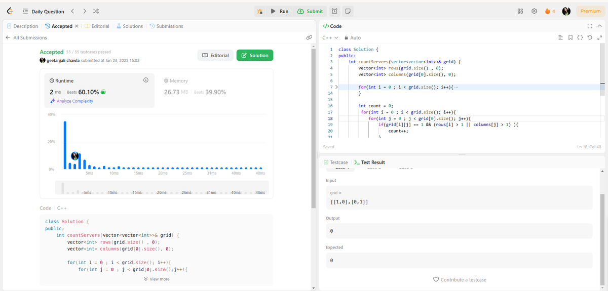 geetchawla2001's tweet photo. Day 4 of doing ptod lets make it 30-60-100-1year soon 

#Coding  #CodingChallenge #DSA https://t.co/Ped1nWJXZ1