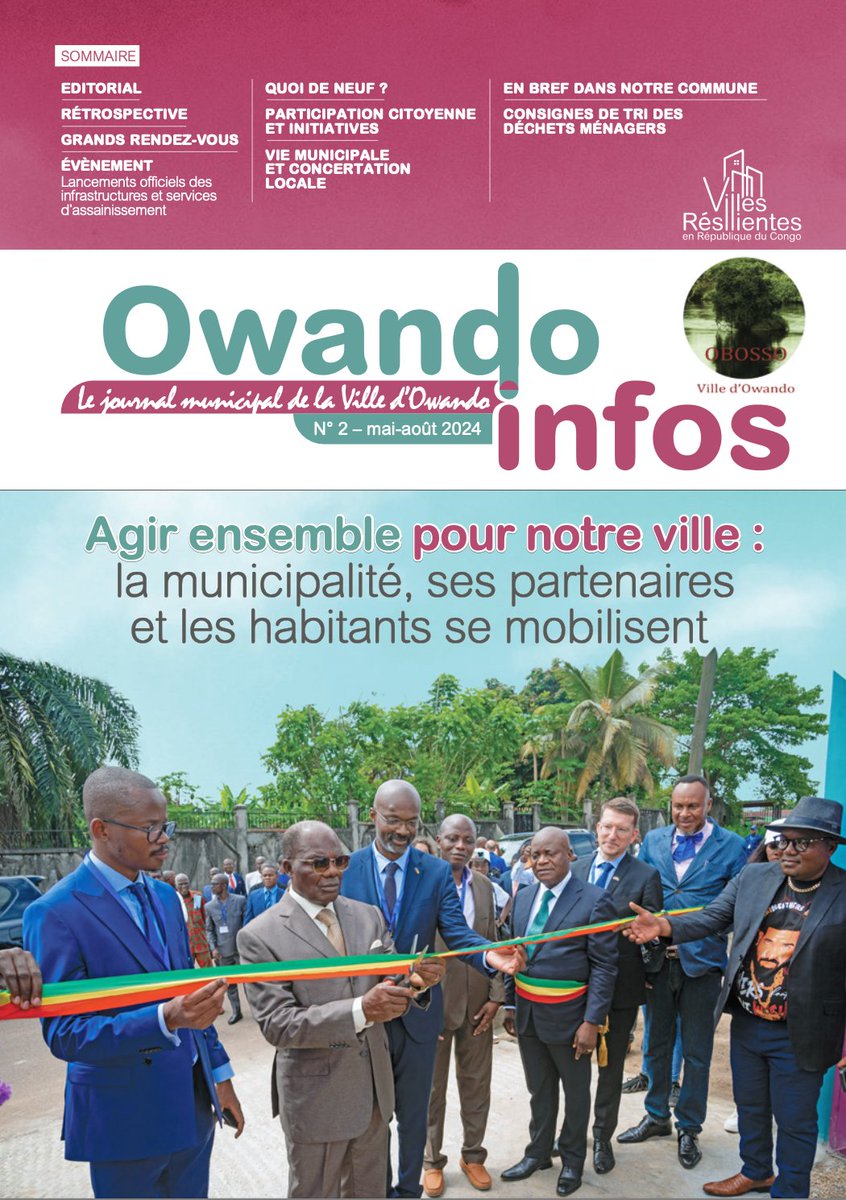 VResilientes's tweet photo. #Rétro2024 📢Les premiers numéros des journaux municipaux sont publiés, une stratégie de communication locale est élaborée. 

👉🏽Objectifs des mairies : informer sur les actions réalisées, faire comprendre les enjeux, créer l’engagement citoyen et promouvoir le territoire.

#Congo https://t.co/2zhQaN7fWr