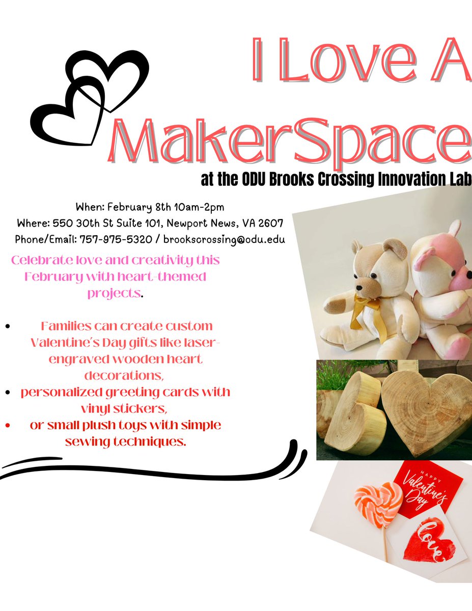 Join us for heartfelt creations at the iLab! 😍 
📅 Saturday Feb 8, 10am - 2pm