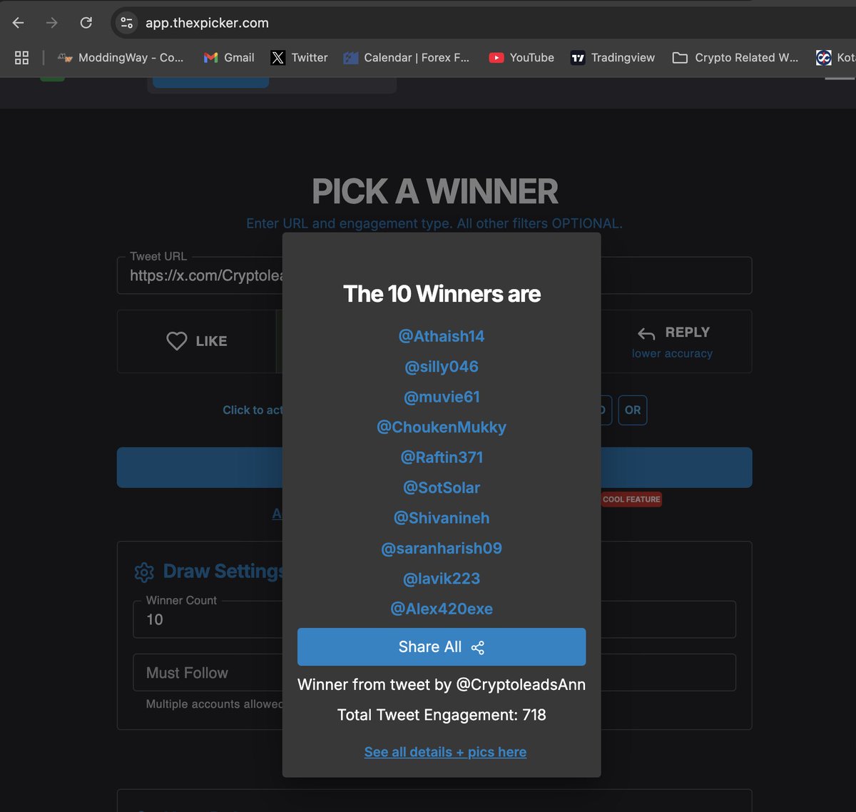 CryptoleadsAnn's tweet image. 🚨 $2,000 $TRUMP T Giveaway Winners Announced! 🚨

Thank you to everyone who participated! 🎉 Here are the 10 lucky winners:

1.@Athaish14
2.@silly046
3.@muvie61
4.@ChoukenMukky
5.@Raftin371
6.@SotSolar
7.@Shivanineh
8.@saranharish09
9.@lavik223
10.@Alex420exe

Congrats to all…