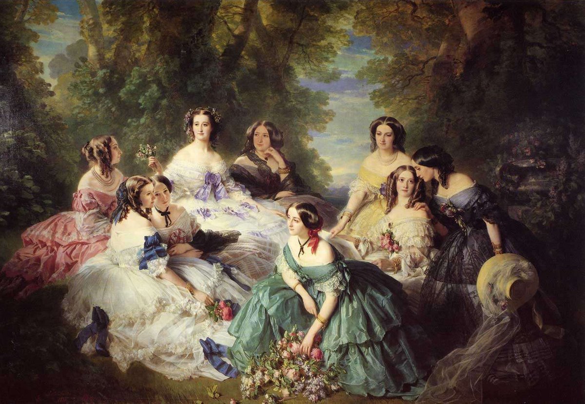 FXWinterhalter's tweet photo. Empress Eugenie, Surrounded by her Ladies-in-Waiting https://t.co/9ujqJrG2ye https://t.co/9E3mGRQQRH