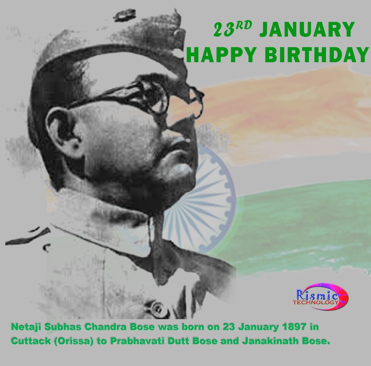 Subhas Chandra Bose was born on January 23, 1897. His birth anniversary is observed as a significant day in India, 
#webdevelopment #WebsiteDesign  #Itcompany #graphicswork #digitalmarketing   
#SocialMediaMarketing 
rismictechnology.com
Visit our website link👆👆👆