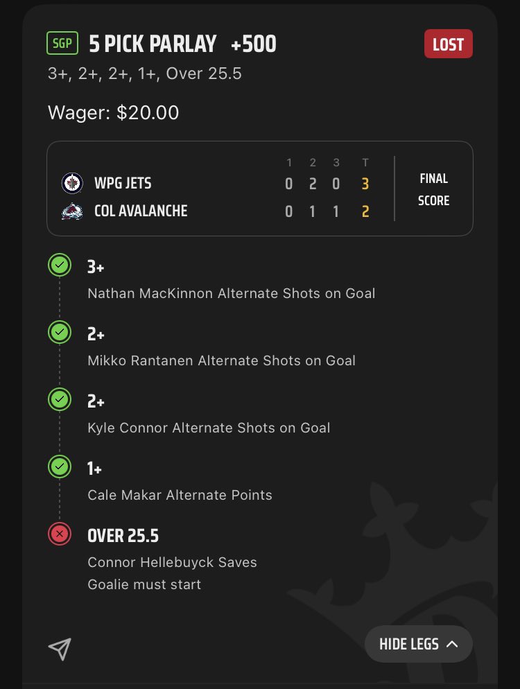 mbrolly99's tweet photo. @chedzz Even my watered down fell one save short, for sure thought they both would hit if OT didn’t end in 17 secs. Well done again tho https://t.co/eqf3vg5KZX