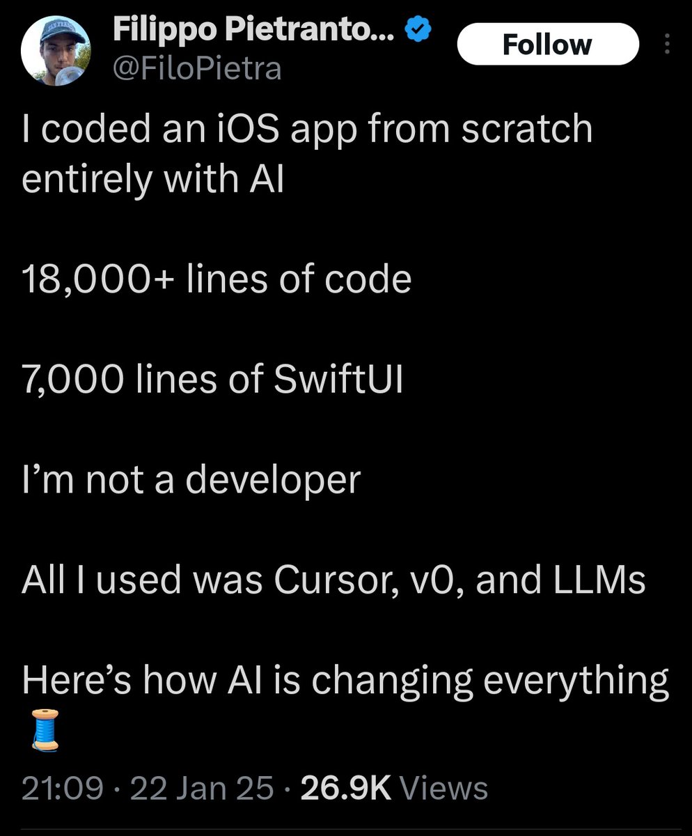 CodeWithFaizan's tweet image. AI tools are changing the game! ⚡ From automating tasks to boosting creativity, AI is transforming the way we work, innovate, and solve problems. Whether it’s coding, designing, or strategizing, AI helps us do more in less time.

The future is AI-powered—are you ready? 🚀

#AI
