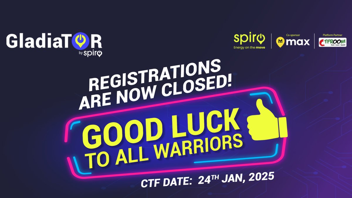 spirokenya's tweet image. Thank you to all who took part in the registration.

Good luck and keep an eye for communication on next steps for those who will proceed.

#SpiroOnTheMove
