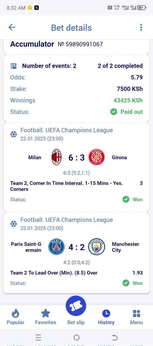 Wooon💰✅💎🥰paid successfully. Congratulations to all who had placed the bet. 
Join my free group 👉 t.me/tipda
Today's game will be posted too.