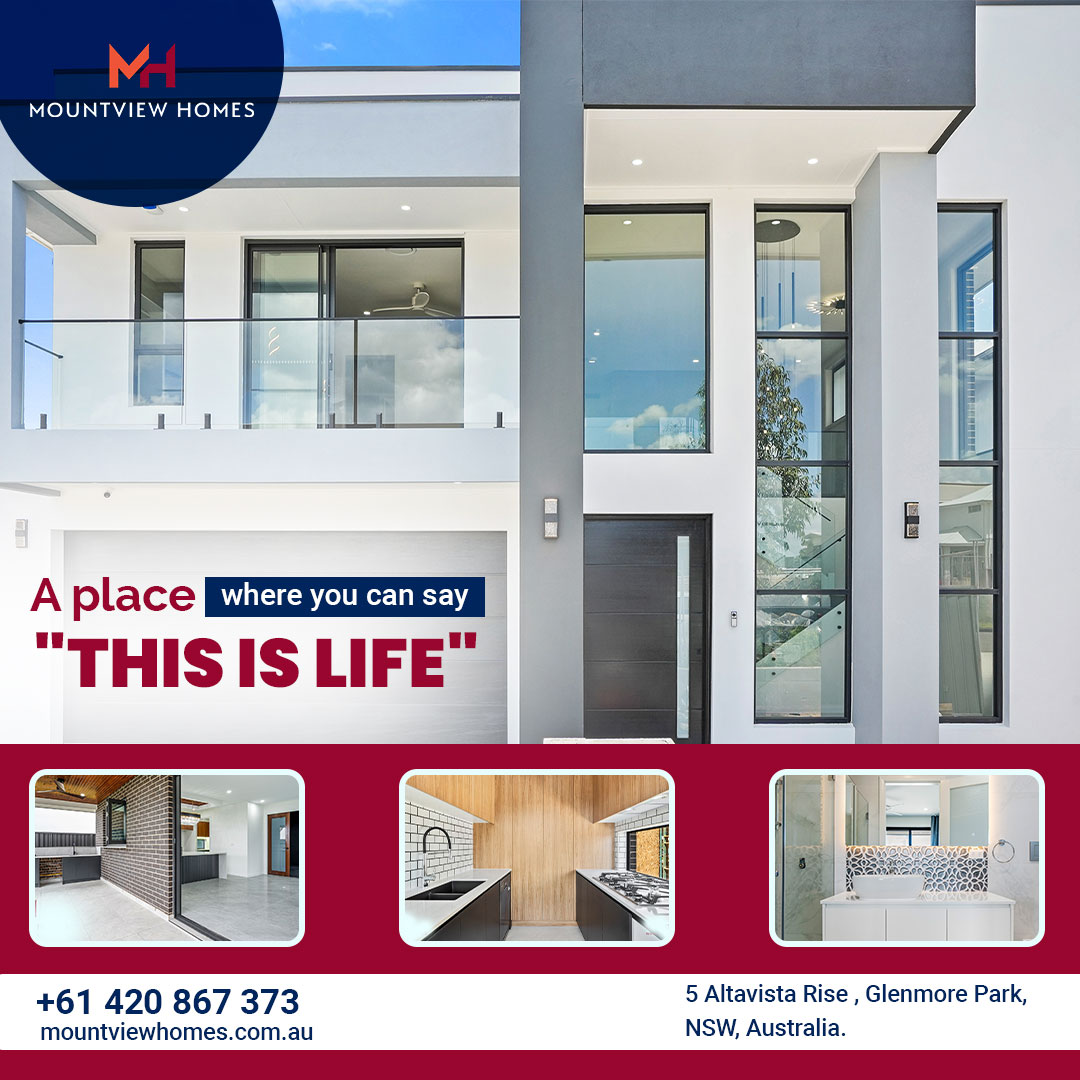MountviewHomes's tweet photo. 🏡 Discover a home that truly defines luxury and comfort—a place where you can proudly say, ‘This is life!’ 🌟

📍 Visit us at 5 Altavista Rise, Glenmore Park, NSW, Australia, or explore more at https://t.co/9I7E8b9SlA.
📞 Contact us today at +61 420 867 373 
#LuxuryHomes https://t.co/1QqocURdWL