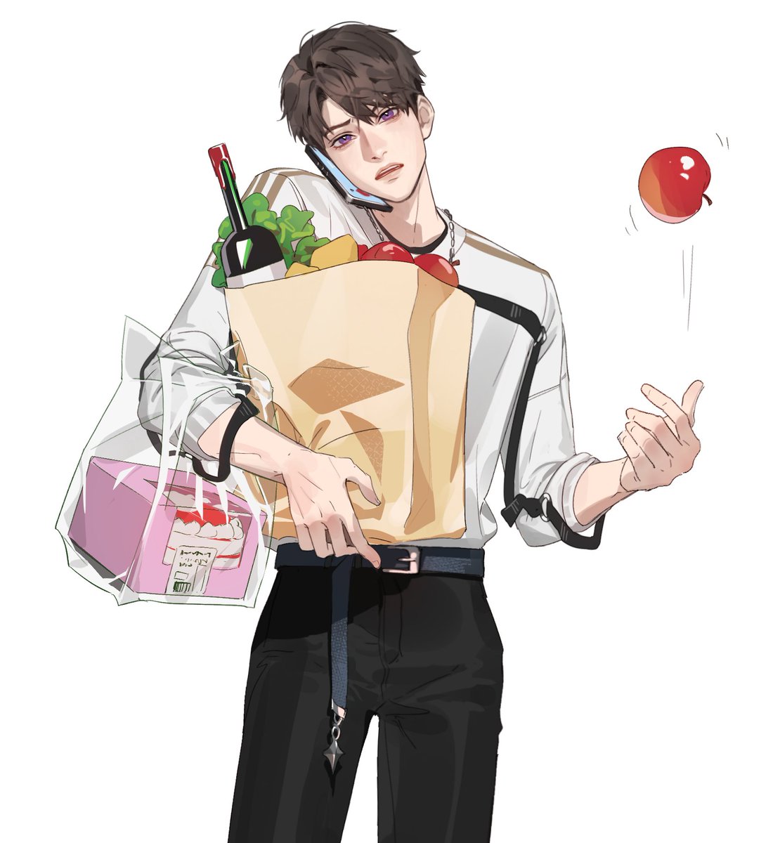 MassiveHams's tweet photo. 🤨🍎

#恋与深空 #夏以昼 #LoveandDeepspace #Caleb https://t.co/qdB3TtuplA