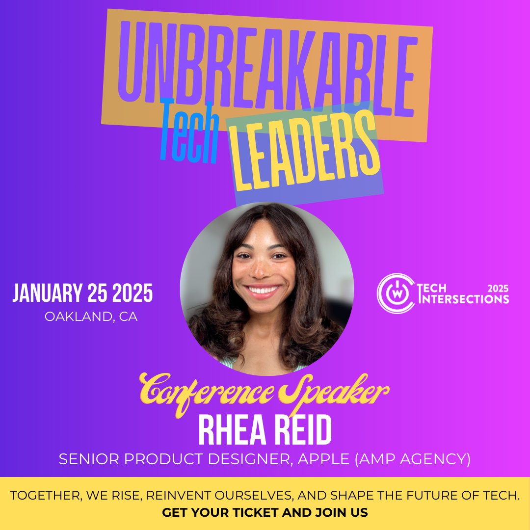 tech_intersect's tweet image. Preserving humanity in tech! 🌍 Join Rhea Reid for 'The Human-Tech Nexus' to explore how we can thrive in a digital world without losing ourselves.
🗓️ Jan 25 | #MillsCollege #Oakland
🎟️ Tickets: bit.ly/2025techinters…
#TechIntersections #WOCinTech