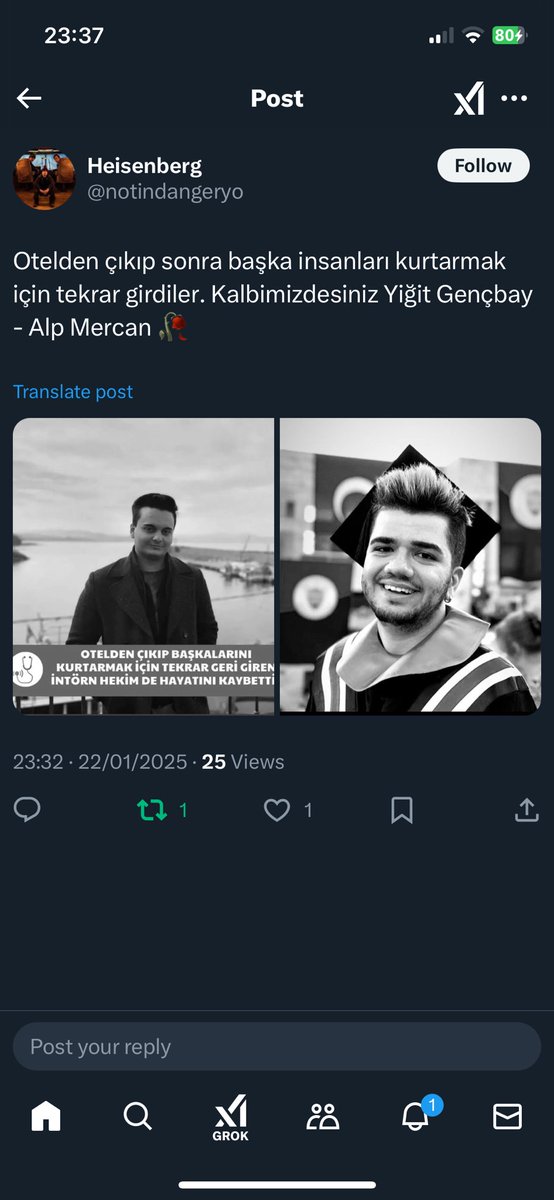 <a href="/haskologlu/">ibrahim Haskoloğlu</a> Merhaba, yangında kardesimi ve arkadasini kaybettik. daha aci olani ise iki arkadas sag olarak cikmislar belgeleri var ama sonrasinda yardim etmek icin tekrar iceri girmisler orada da vefat etmişler. Unutturmayın bu kahramanları