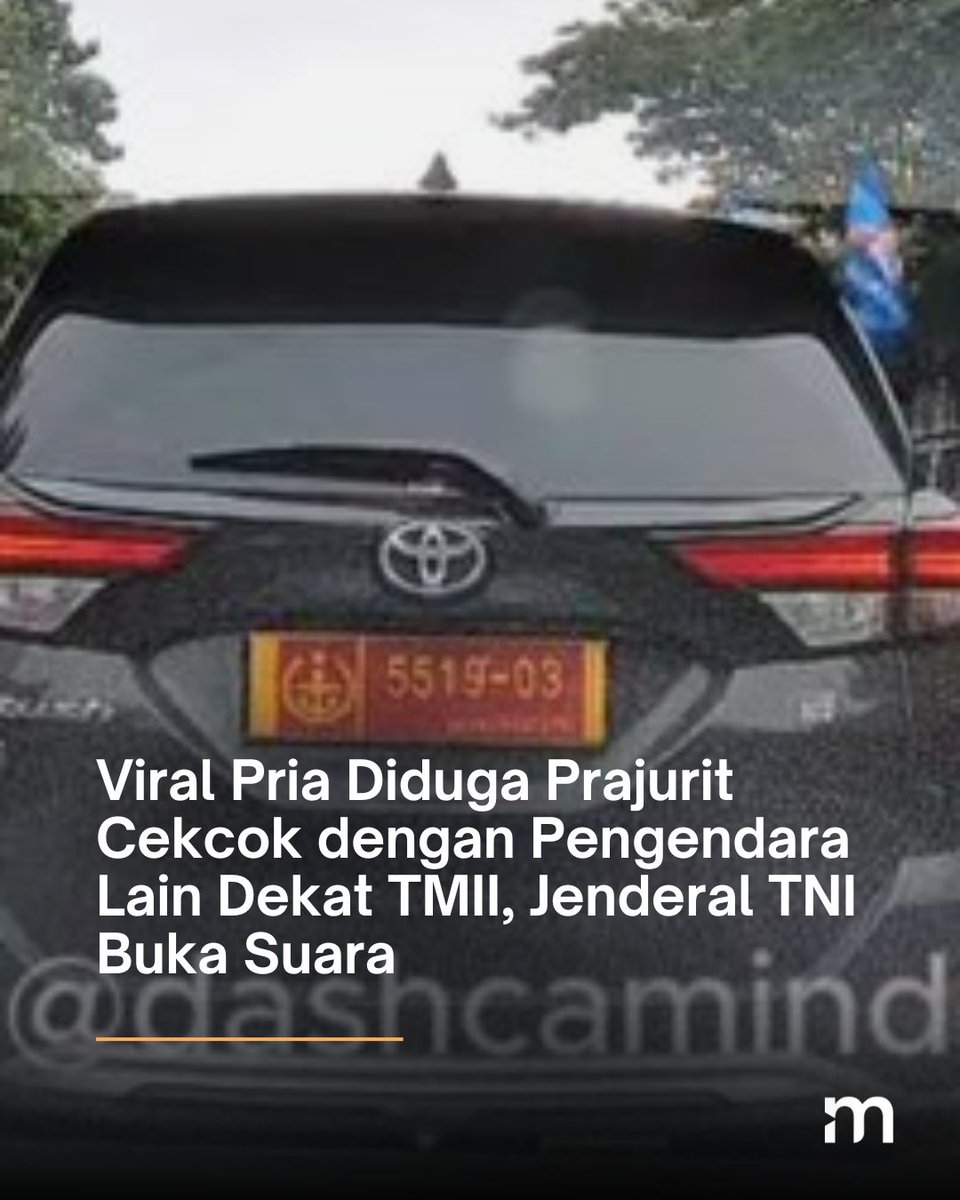 merdekadotcom's tweet photo. Video viral memperlihatkan perselisihan antara seseorang diduga anggota TNI dengan pengendara mobil lain di sekitar Taman Mini Indonesia Indah.

#sorotfaktamerdeka #videoviral #anggotaTNI #TMII #mdkbl #scmd https://t.co/aPpaMnw0Ap