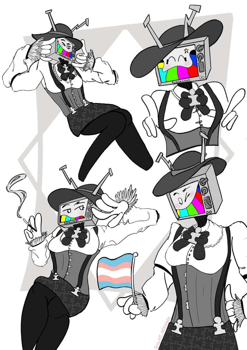 Brittbritt253's tweet image. Ms. Puzzles (this version) says Trans Rights 🏳️‍⚧️📺⭐️ Trans Rights, are human rights..!  💜⭐️

[#MsPuzzles #MrPuzzlesAU #smg4au #smg4fanart #smg4mrpuzzles #art #fanart]